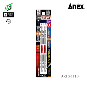 Vỉ 2 mũi vít 2 đầu có từ tính Anex ARTS-1110
