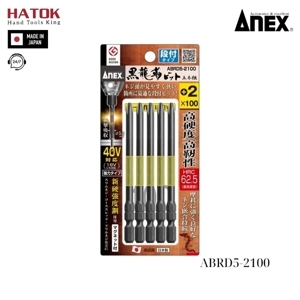 Vỉ 5 Mũi vặn vít 1 đầu có từ tính Anex ABRD5-2100