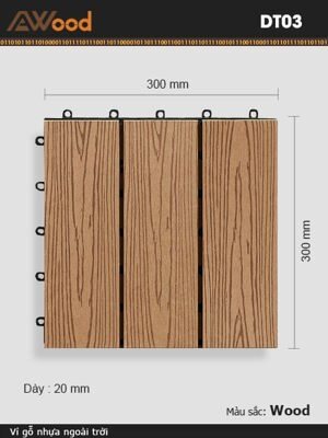 Vỉ gỗ nhựa lót sàn AWood DT03