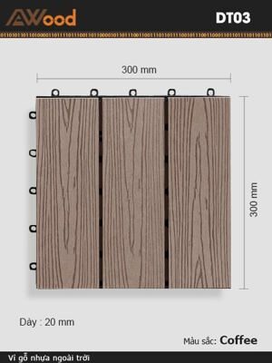 Vỉ gỗ nhựa lót sàn AWood DT03