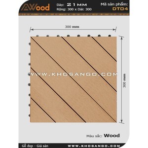 Vỉ gỗ nhựa lót sàn AWood DT04 Coffee