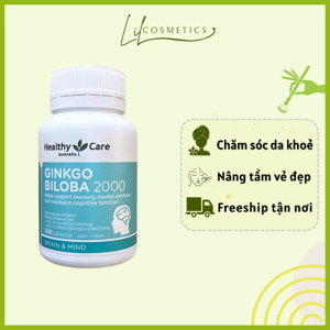Viên bạch quả bổ não Healthy Care Gingko Biloba