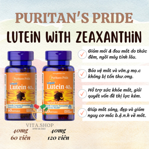 Viên bổ mắt Puritan's Pride Lutigold Lutein - 20mg, 120 viên