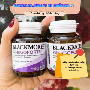 Viên bổ não, tăng cường trí nhớ Blackmores Ginkgo forte 80 viên