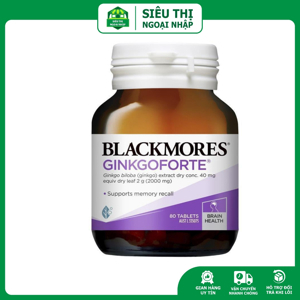 Viên bổ não, tăng cường trí nhớ Blackmores Ginkgo forte 80 viên