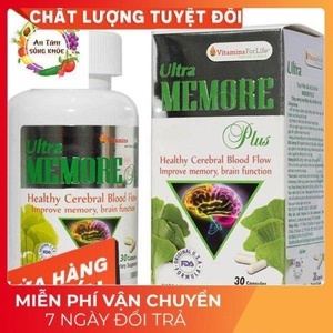 Viên bổ não Vitamins For Life Memore Plus 60 viên