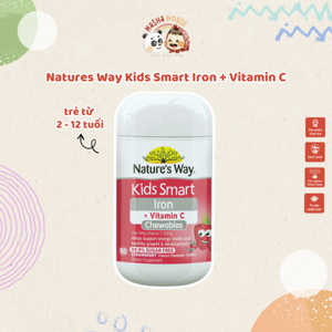 Viên bổ sung sắt cho bé Nature's Way Kids Smart Iron Chewable 50 viên