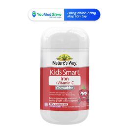 Viên bổ sung sắt cho bé Nature's Way Kids Smart Iron Chewable 50 viên