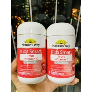 Viên bổ sung sắt cho bé Nature's Way Kids Smart Iron Chewable 50 viên