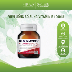 Viên bổ sung Vitamin E Blackmores Natural Vitamin E 1000IU 100 viên