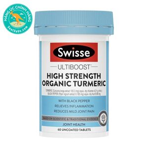 Viên bổ xương khớp Swisse Ultiboost High Strength Organic Turmeric 60 viên