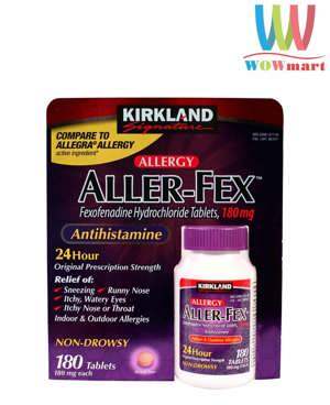 Viên chống dị ứng hiệu quả cao 24h Kirkland Signature Aller-Fex 180mg 180 viên