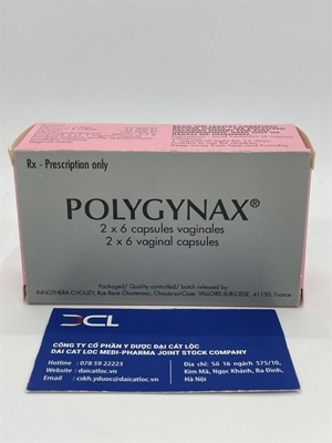 Viên đặt âm đạo trị huyết trắng Polygynax hộp 12 viên