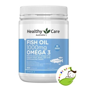 Viên dầu cá Healthy Care Fish Oil Omega 3 - 1000 mg, 400 viên