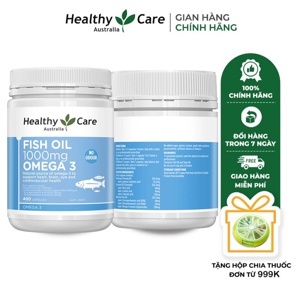 Viên dầu cá Healthy Care Fish Oil Omega 3 - 1000 mg, 400 viên