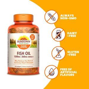 Viên dầu cá Omega 3-6-9 Sundown Naturals 200 viên của Mỹ