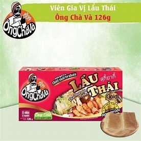 Viên gia vị nấu lẩu Thái Ông Chà Và Gold 6 viên hộp 126g