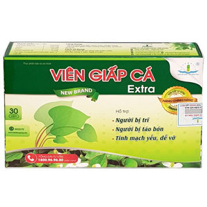 Viên Giấp Cá Phòng Ngừa Bệnh Trĩ, Táo Bón 30 Viên