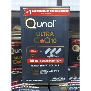Viên hỗ trợ chăm sóc hệ tim mạch Qunol Mega CoQ10 100 mg - 120 viên
