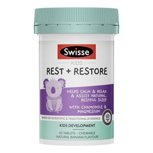 Viên hỗ trợ ngủ ngon cho trẻ Swisse Kids Rest & Restore 60 viên