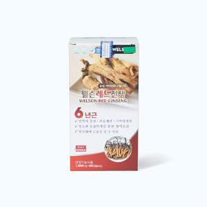 Viên hồng sâm bồi bổ sức khỏe Welson Red Ginseng, Hộp 60 viên