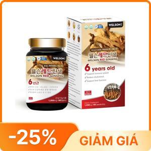 Viên hồng sâm bồi bổ sức khỏe Welson Red Ginseng, Hộp 60 viên