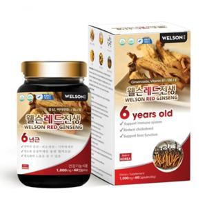 Viên hồng sâm bồi bổ sức khỏe Welson Red Ginseng, Hộp 60 viên