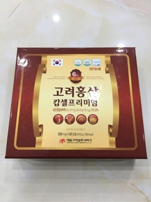 Viên hồng sâm cao cấp Daedong - Korea Red Ginseng Capsule - 830mg x 120 viên