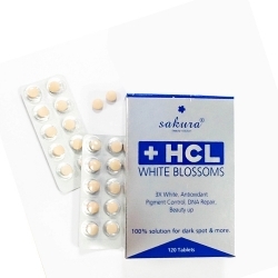 Viên uống chữa nám trắng da Sakura HCL White Blossom