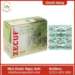Viên Ngậm Giảm Ho Zecuf Herbal Drops Xanh