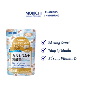 Viên nhai bổ sung canxi và lợi khuẩn Orihiro - 150 viên