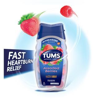 Viên nhai chống ợ chua, rối loạn tiêu hóa Tums ultra strength 1000mg, 265 viên của Mỹ