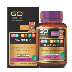Viên nhai DHA cho bé GO KIDS DHA BRAIN IQ (Hộp 60 viên)