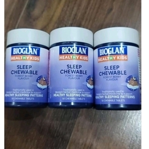 Viên nhai hỗ trợ giấc ngủ cho trẻ Bioglan Kids Sleep Chewable 50 Tablets NEW FORMULA