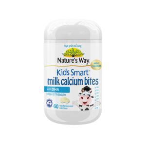 Viên nhai sữa DHA cho bé Nature’s Way Kids Smart Milk Buttons with DHA Vanilla - 150 viên