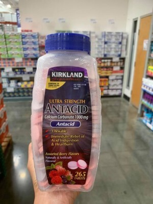 Viên nhai trị đau dạ dày Kirkland Ultra Strength Antacid 265 viên