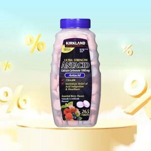 Viên nhai trị đau dạ dày Kirkland Ultra Strength Antacid 265 viên