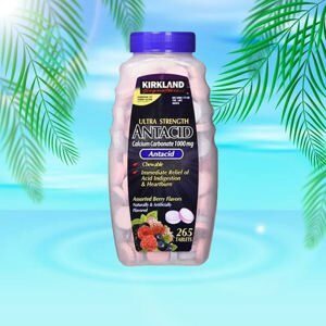 Viên nhai trị đau dạ dày Kirkland Ultra Strength Antacid 265 viên