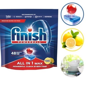 Viên rửa bát Finish All in 1 Max lemon FVAM48LM 48 viên