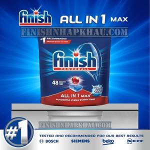 Viên rửa bát Finish All in 1 Max lemon FVAM48LM 48 viên