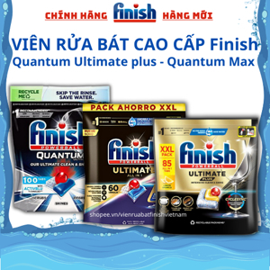 Viên rửa bát finish quantum 60 viên made in eu