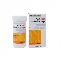 Viên sủi Ca-C 1000mg  Sandoz Orange Tube 10 viên