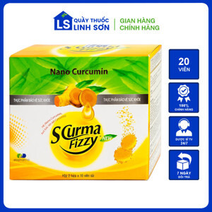 Viên Sủi Scurma Fizzy Nano Curcumin Elepharma 2 Tuýp X 10 Viên