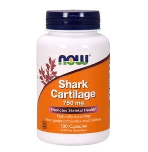 Viên sụn vi cá mập giúp điều trị xương khớp Now Shark Cartilage 750mg 100 viên