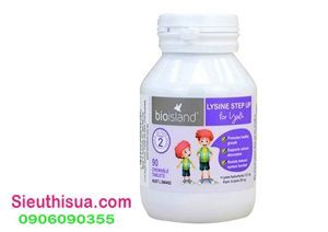 Viên tăng cao và miễn dịch Lysine Bio Island - 90 viên, 6-24 tuổi