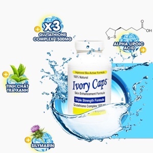 Viên Trắng Da Trị Nám Số 1 Của Mỹ Ivory Caps (1500mg x 60 Viên)