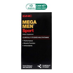 Viên uống bổ cho người tập thể thao GNC Mega Men Sport bổ sung vitamin và khoáng chất, 180 viên