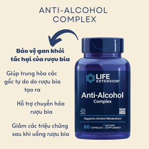 Viên uống bổ gan Life Extension Anti-Alcohol Antioxidants 100 viên