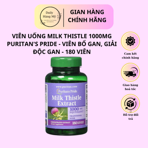Viên uống bổ gan Milk Thistle Extract Puritan’s Pride - 1000mg, 180 viên