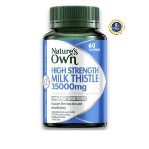 Viên uống bổ gan từ cây kế sữa Nature’s Own High Strength Milk Thistle 35000 60 viên